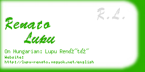 renato lupu business card